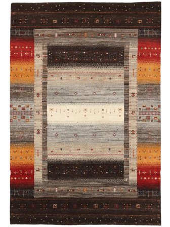 Paski Gabbeh Loribaft Dywan 165X244 Wełna