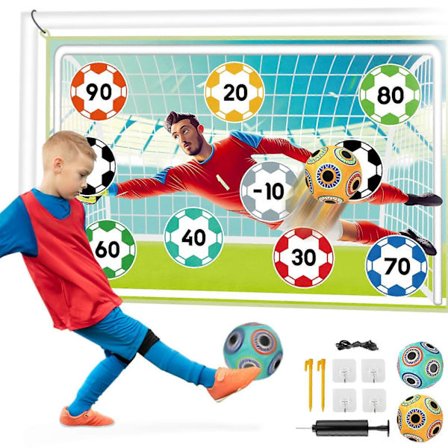 Legetøjsfodboldspilsæt til børn i alderen 2-36 måneder, foldbare mål, klæbrige bolde, indendørs udendørs sportslegegave