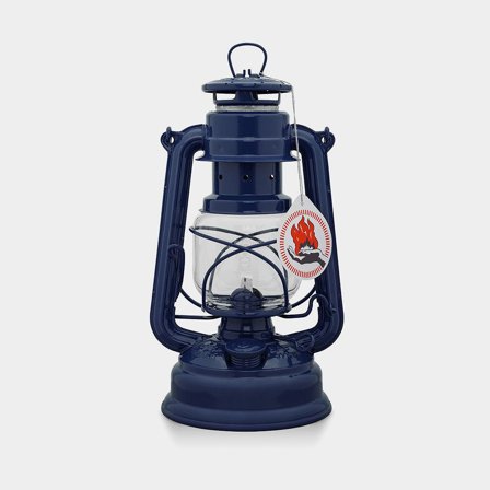 Stormlykta / fotogenlykta Feuerhand 276 (Baby Special), 255 mm, Cobalt Blue, med veke
