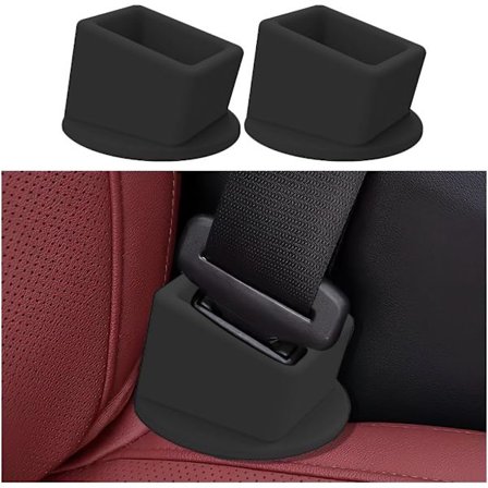 2 STK Silikone Nem Adgang Køretøjsseleforstærker, Biltilbehør til sikkerhedsselefiksering for at gøre fastspænding opretstående, Universal til de 