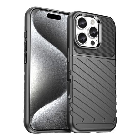 Thunder Case til iPhone 16e pansret silikone cover - sort