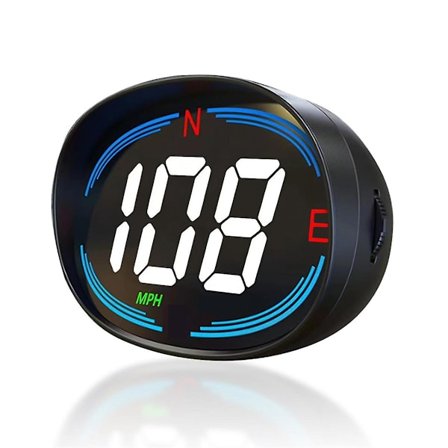 HUD GPS Speedometer Universal Bil Heads-Up Display 2.7inch Hastighetsmåler med Kompass og Alarm for Alle Kjøretøy