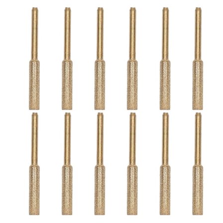 12 stk. slibehoved 3 mm skaft 4,8 mm kædesavsskærpende grat slidstærk emery slibesten