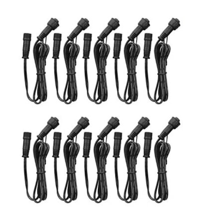 Extension Cable, 10-pack, for LED Downlights, IP67 Waterproof, 1M / 3.3Ft, with Male and Female Connectors
