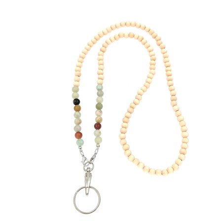 1. Mobiltelefon snor streng perler - Beige