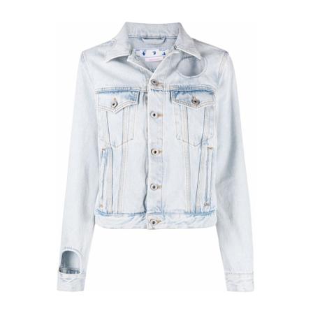 Off White Denim Jakke Blå, Dame