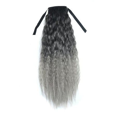 Gradientfarge Bånd Tykk Bølget Krøllete Lang Hestehale Hestehale Klips Hår Extensions