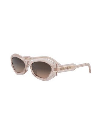 Dior Women's Sunglasses with a frame made of plastic in pink and lenses made of glass in brown