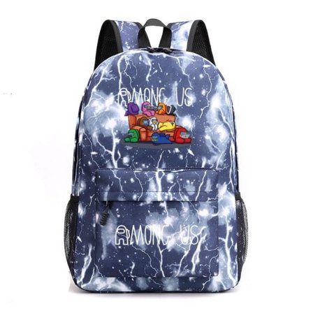 Among Us ryggsäck barn ryggsäckar ryggväska 1st blixt blå
