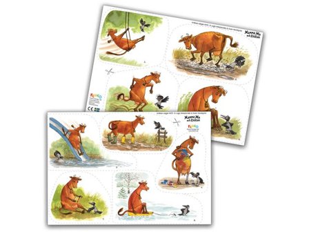 Flanosats Mamma Mu och Kråkan - Lyreco - Skola och förskola - Lekmaterial - Flanellograf