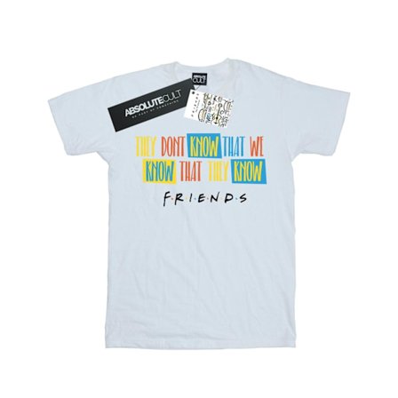 Friends Mens They Don ́t Know Script T-Shirt L Vit