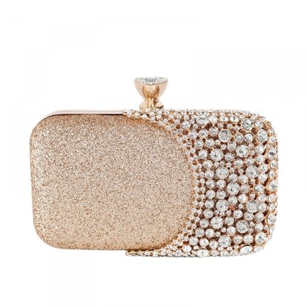 Kvinners Rhinestone Aftenvesker Glitrende Krystall Pung Clutch Brud Bryllupsfest Prom Håndveske