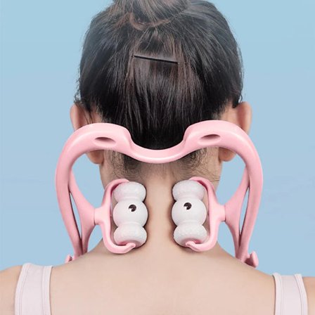 Multifunktionel nakkemassageapparat arm-/kropsterapi 6 triggerpunktsrulle selvmassageapparat lindrer håndtryk dyb massageapparat