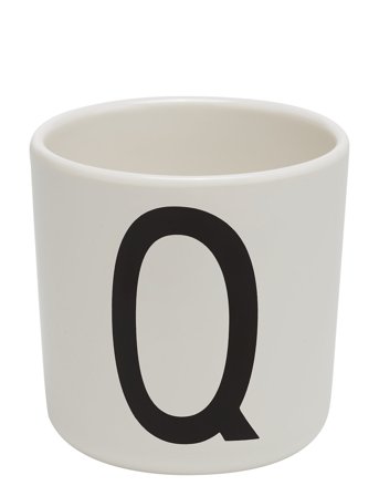 Melamine Cup White Design Letters