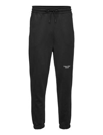 Stacked Logo Hwk Pant Sweatpants Hyggebukser Sort Calvin Klein Jeans