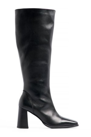 Premium Selection Bottes ajustées en cuir à bout carré - Chaussures en cuir - Noir - EU 38