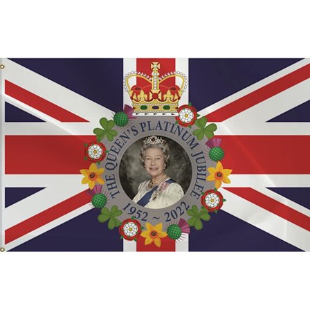 Drottningens platinajubileum Union Jack-flagga 3*5FT, ljusa färger