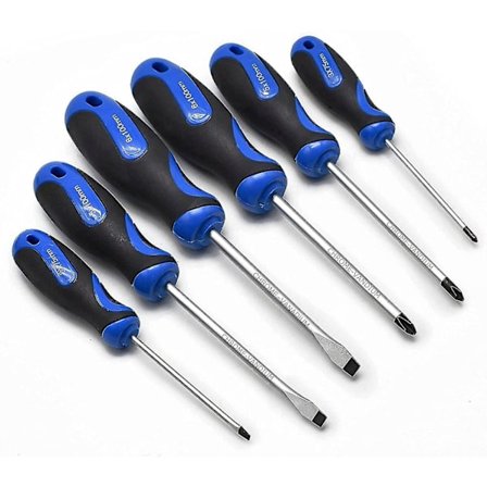 Ruuvivääntimen sarja - Magneettinen ruuvivääntimen setti 3 Phillips- ja 3 litteää päätä