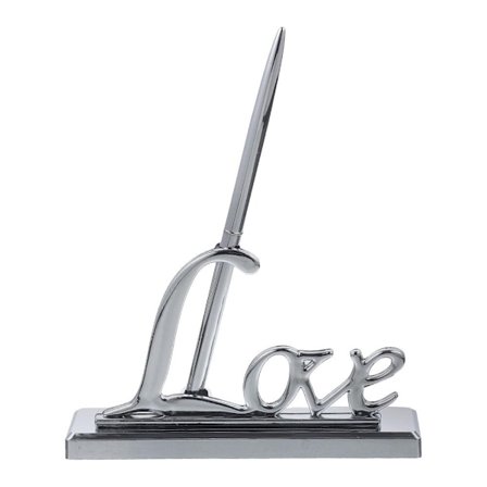 Bröllopssigneringspenna Bröllopsgästpenna Metall Kärlekshållare