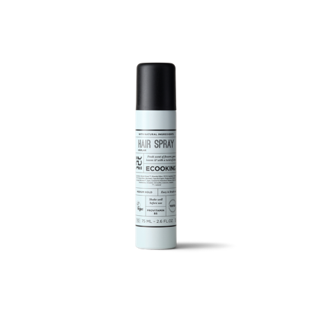 Ecooking Hårlak 75 ml - Medium Hold, Volumengivende, Fugtgivende med Provitamin B5 og Brunalge