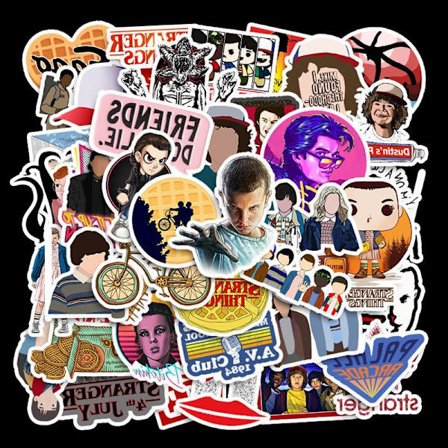 Fantastiske klistremerker! Sett med 50 små Stranger Things-klistremerker - HD og_jarx