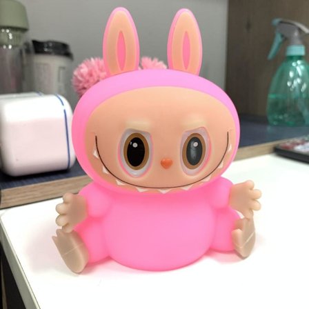 Monsters Värikäs Kosketusohjausyövalo, USB - Ladattava, 7 - Väriä Vaihtava Lämmin - Valo Makuuhuoneen Ajastin Lahja Lapsille (vaaleanpunainen) 