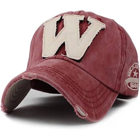 Vintage Basebollkeps med Denimbroderi och Vintage Trucker-kant Solhatt