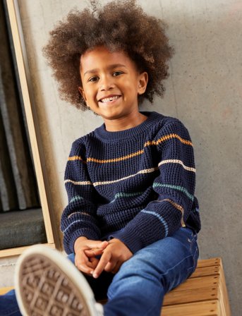 Minymo Pullover Knit - Navy - 110