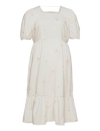 Vmpetra S/S Calf Dress Vip Ga Curve White Vero Moda
