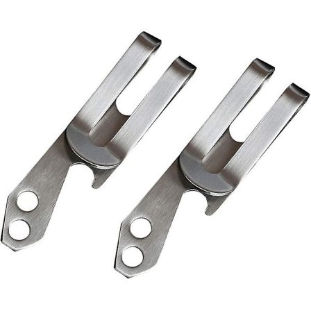 Bærbar Flaskeåbner Multifunktionel Pengeclips Krog Talje Clips Øl Sodavandsflaskeåbner (sølv) (2 stk)