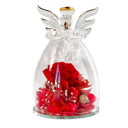 Kuolematon enkeli kukka, vaaleanpunainen suojus, joulu Ystävänpäivälahja