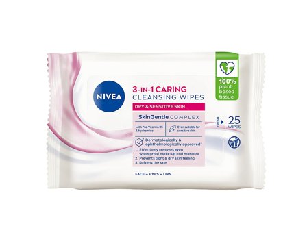 NIVEA Gentle Cleansing Wipe 25 pcs, Skincare, Renseprodukter, Renseservietter