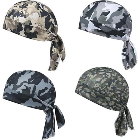 Neliosainen pyöräilybandana - Bandana - UV-suoja - Kesäinen naamiointikypäräbandana