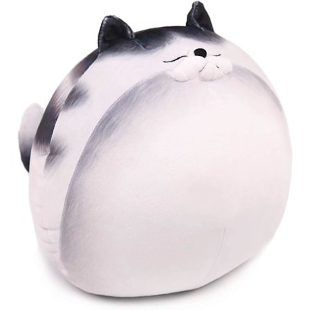 Söpö Pyöreä Kissa Pehmolelu, Pehmeä Kawaii Kissanpentu Halipatyyny Anime Squishy Täytetty Eläin, Hauska Lelu Pehmot Lapsille, Lahjoja Halloweeniin, 