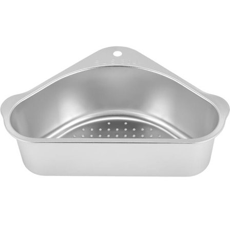 Kjøkkenvaskavløp Kurv Sugkopp Avløp Hylle Tre-Hjørne Vask Sil Svamp Holder for Hjørnestativ