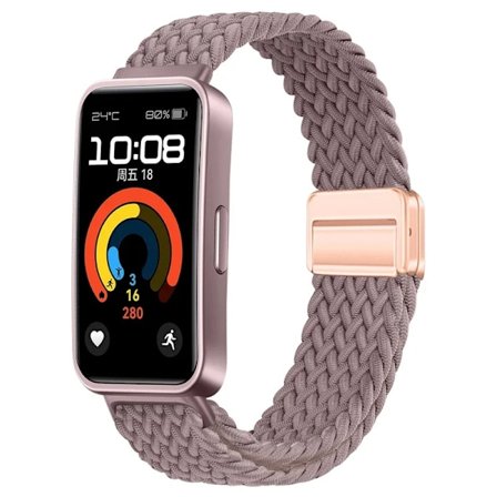 Nylonflätat armband för Huawei Band 10 9 8 Justerbart magnetspänne Armbandsur Huanwei Band 10/9/8 Tillbehör correa