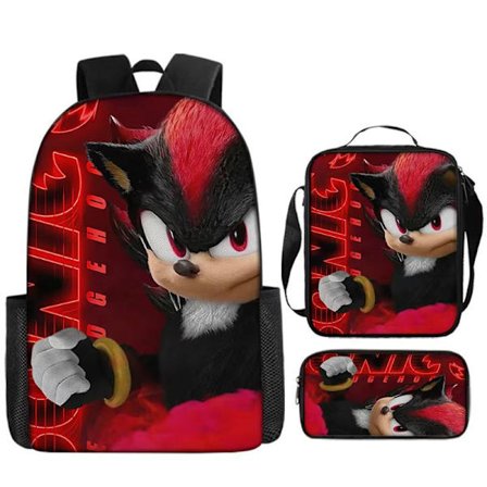 Sonic Skoletaske Børns Rygsæk Eller Madkasse Eller Penalhus Eller Tre-delt Sæt Til Børns Gaver Kun Skoletaske33
