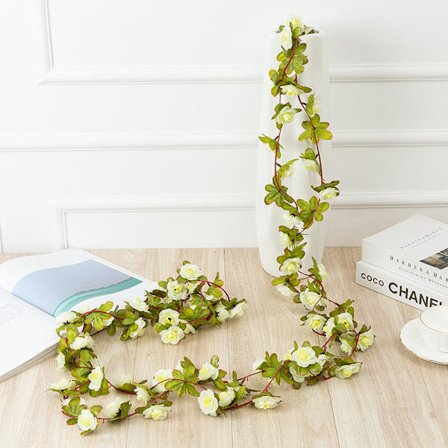 250CM Rose konstgjorda blommor Julgirland för bröllop Hemrumsdekoration Vår Höst Trädgårdsbåge DIY Fake Plant Vine