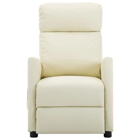 Vidaxl Elektrisk Reclinerfåtölj Gräddvit Konstläder Creme