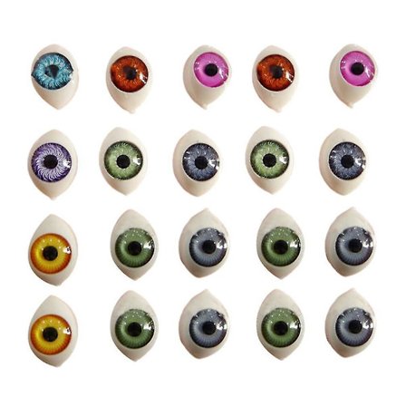 100 kpl Nuken silmät askartelu silmät DIY ompelu askartelu nukke karhu eläin täytetyt lelut tarvikkeet soikea