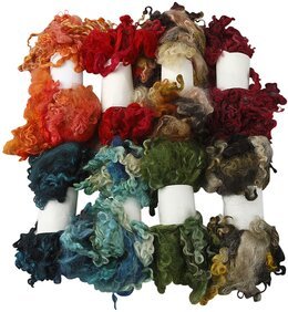 Krøllet uld mixede farver - Creativ Company