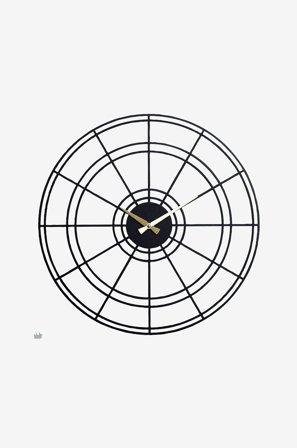 Wallity - Dekorativ veggklokke av metall Adrienne - Svart - Veggklokker & bordklokker - Fra Homeroom