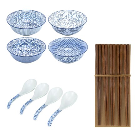 Mareld ramenskål med sked och ätpinnar 4-pack | Dukning & Servering > Bestick > Ätpinnar | Bagaren och Kocken