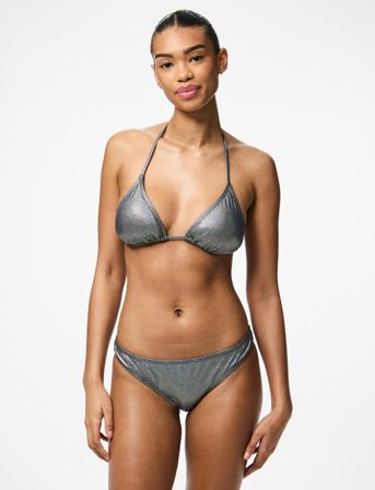 Pieces Pcangala Bikini Mw Brief Sww Bc - Silver - XL