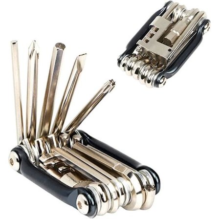 2-pack 11-i-1 Multifunktionellt Cykelreparationsverktyg, Mini Cykel Multiverktyg
