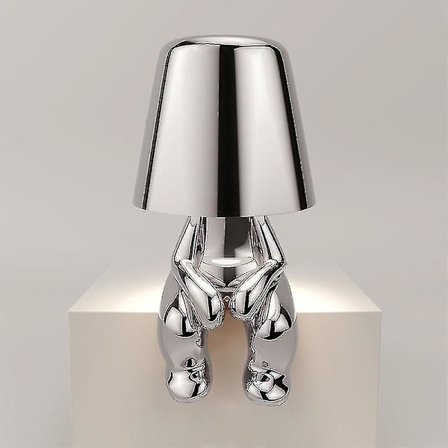 Italia Pieni Kultainen Mies Pöytälamppu Hartsi Led Yövalo Kahvila Baari Makuuhuoneen Huoneen Sisustus Sarjakuva Ajattelija Lamput Lasten Päivän Lahja(