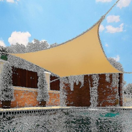 2 X 4 meter vattentät solskyddssegel utomhusmarkiser för trädgårdssegel Pool Partio solskydd