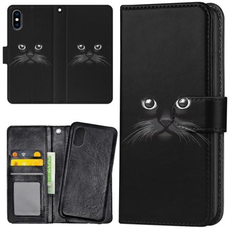 iPhone XR - Plånboksfodral/Skal Svart Katt