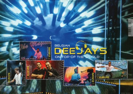 Belgien - Belgiske DJs på den internationale scene - Postfrisk miniark