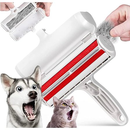 Fjerner for dyrehår og gjenbrukbar lo-rulle - Fjerner for katte- og hundehår for møbler, sofa, teppe, klær og sengetøy